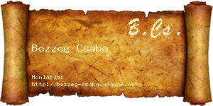 Bezzeg Csaba névjegykártya